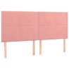 Têtes de lit 4 pcs Rose 100x5x78/88 cm Velours 