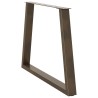 Pieds de table à manger en forme de V, 2 pièces, acier naturel, 90 x (72-73,3) cm 