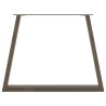 Pieds de table à manger en forme de V, 2 pièces, acier naturel, 90 x (72-73,3) cm 