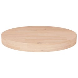 Dessus de table rond Ø30x4 cm Bois de chêne massif non traité 