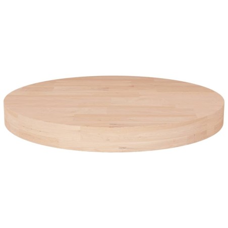 Dessus de table rond Ø30x4 cm Bois de chêne massif non traité 