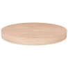 Dessus de table rond Ø30x4 cm Bois de chêne massif non traité 