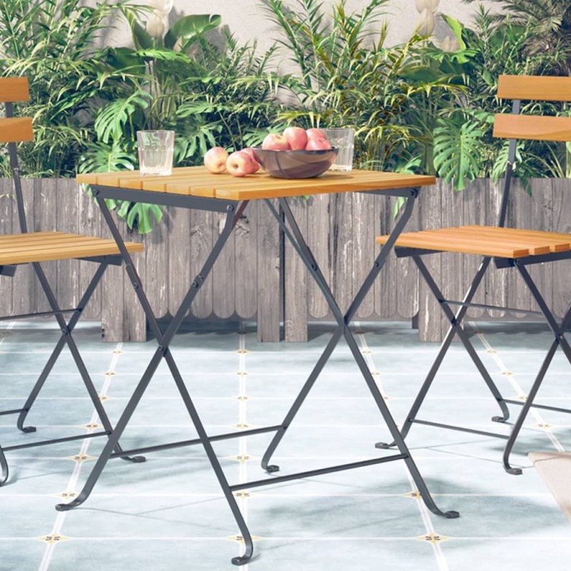 Table de bistro 55x54x71 cm Bois d'acacia massif 