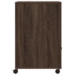 Support d'imprimante avec roulettes chêne marron 60x48x74 cm 