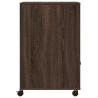 Support d'imprimante avec roulettes chêne marron 60x48x74 cm 