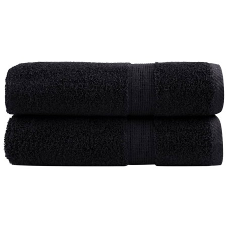 Serviettes de douche de qualité supérieure SOLUND 2 pcs noir 