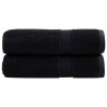 Serviettes de douche de qualité supérieure SOLUND 2 pcs noir 