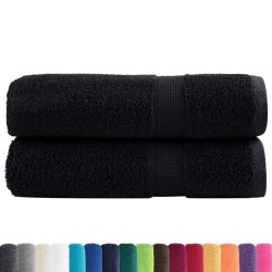 Serviettes de douche de qualité supérieure SOLUND 2 pcs noir 