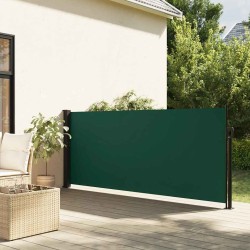 Auvent latéral rétractable vert foncé 120x500 cm 