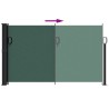 Auvent latéral rétractable vert foncé 120x500 cm 