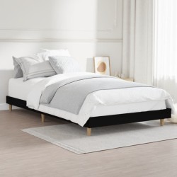Cadre de lit sans matelas noir 100x200 cm bois d'ingénierie 