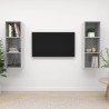 Meubles TV muraux 2 pcs Gris béton Bois d'ingénierie 