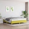 Cadre de lit sans matelas vert 160x200 cm tissu 