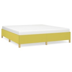 Cadre de lit sans matelas vert 160x200 cm tissu 