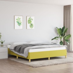 Cadre de lit sans matelas vert 160x200 cm tissu 