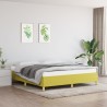 Cadre de lit sans matelas vert 160x200 cm tissu 