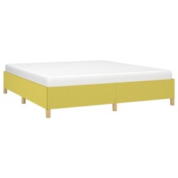 Cadre de lit sans matelas vert 160x200 cm tissu 