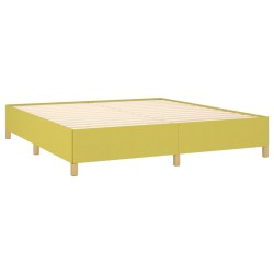 Cadre de lit sans matelas vert 160x200 cm tissu 