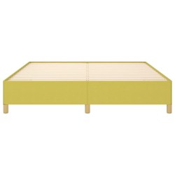 Cadre de lit sans matelas vert 160x200 cm tissu 