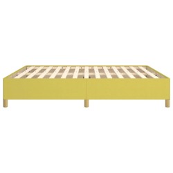 Cadre de lit sans matelas vert 160x200 cm tissu 