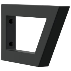 Supports d'étagères pour lavabo 2 pcs noir trapèze acier 
