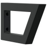 Supports d'étagères pour lavabo 2 pcs noir trapèze acier 