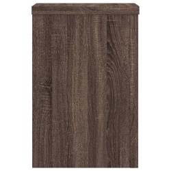 Supports pour plantes 2 pcs chêne marron bois d'ingénierie 