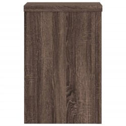 Supports pour plantes 2 pcs chêne marron bois d'ingénierie 