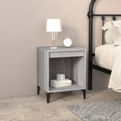 Table de chevet Sonoma gris 40x35x50 cm 
