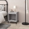 Table de chevet Sonoma gris 40x35x50 cm 