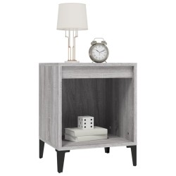 Table de chevet Sonoma gris 40x35x50 cm 