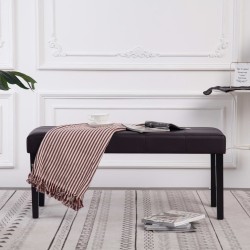 Banc 106 cm Marron Similicuir 