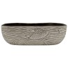 Vasque à poser gris/noir rectangulaire 48x37,5x13,5cm céramique 