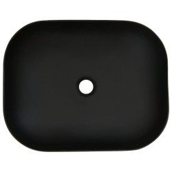 Vasque à poser gris/noir rectangulaire 48x37,5x13,5cm céramique 