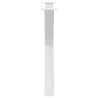 Pieds de table à manger en forme de X, 2 pièces, blanc, 90 x (72-73) cm, acier 