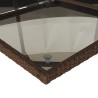 Ensemble à manger de jardin et coussins 9 pcs marron poly rotin 