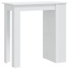 Table de bar étagère de rangement Blanc brillant 102x50x103,5cm 