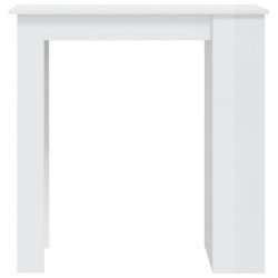 Table de bar étagère de rangement Blanc brillant 102x50x103,5cm 