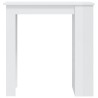 Table de bar étagère de rangement Blanc brillant 102x50x103,5cm 