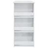 Table de bar étagère de rangement Blanc brillant 102x50x103,5cm 
