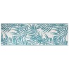 Tapis d'extérieur aqua et blanc 80x250 cm design réversible 