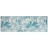 Tapis d'extérieur aqua et blanc 80x250 cm design réversible 