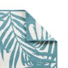 Tapis d'extérieur aqua et blanc 80x250 cm design réversible 