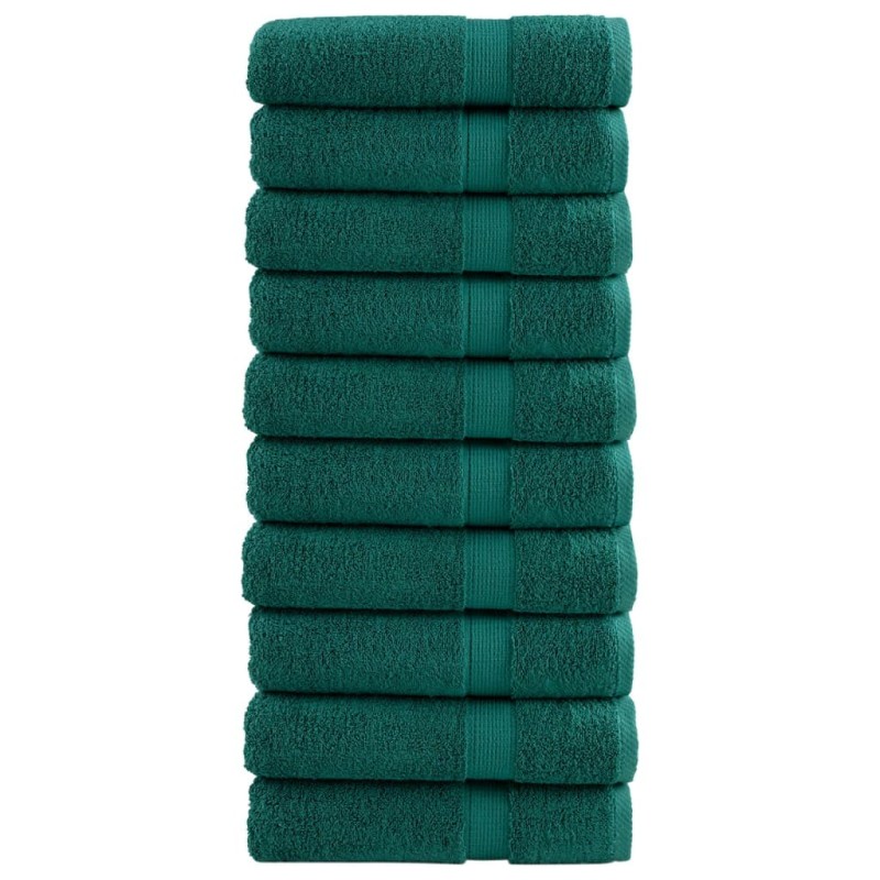Serviettes de douche de qualité supérieure SOLUND 10 pcs vert 