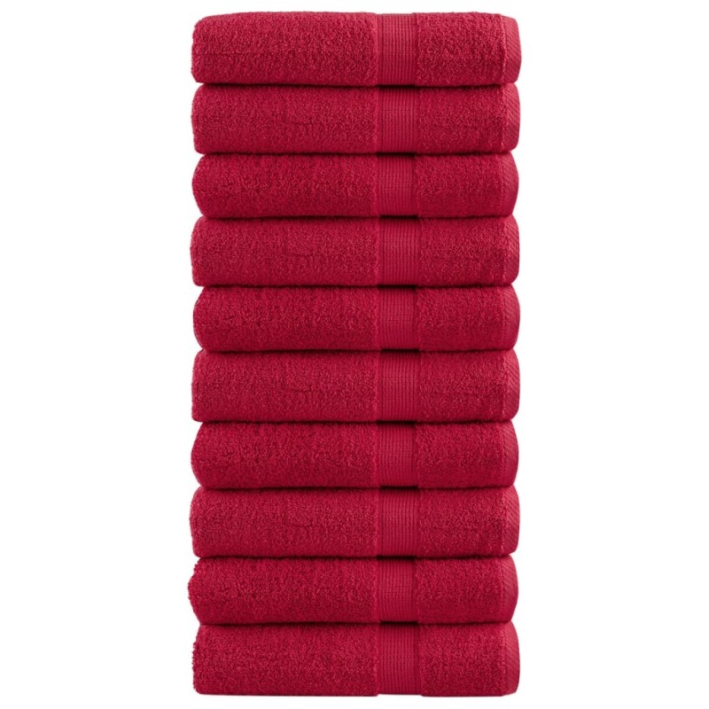 Serviettes de douche de qualité supérieure SOLUND 10 pcs rouge 