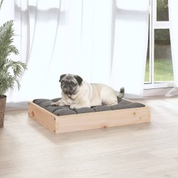 Lit pour chien 61,5x49x9 cm Bois de pin solide 