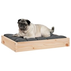 Lit pour chien 61,5x49x9 cm Bois de pin solide 