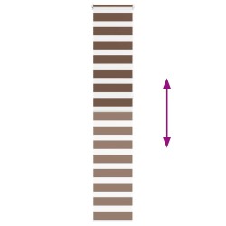 Store zèbre marron 50x230 cm largeur du tissu 45,9 cm polyester 