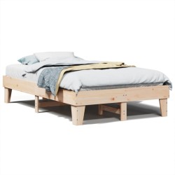 Cadre de lit sans matelas 120x190 cm bois de pin massif 