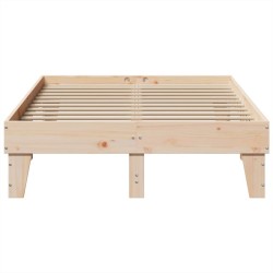 Cadre de lit sans matelas 120x190 cm bois de pin massif 